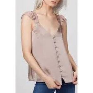 Cami NYC Victoria Lace-Trim Button-Front Camisole - Portabella M